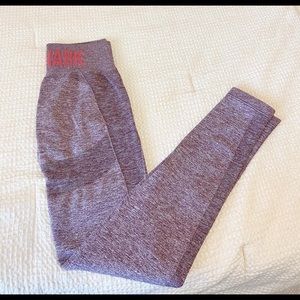 purple gymshark leggings